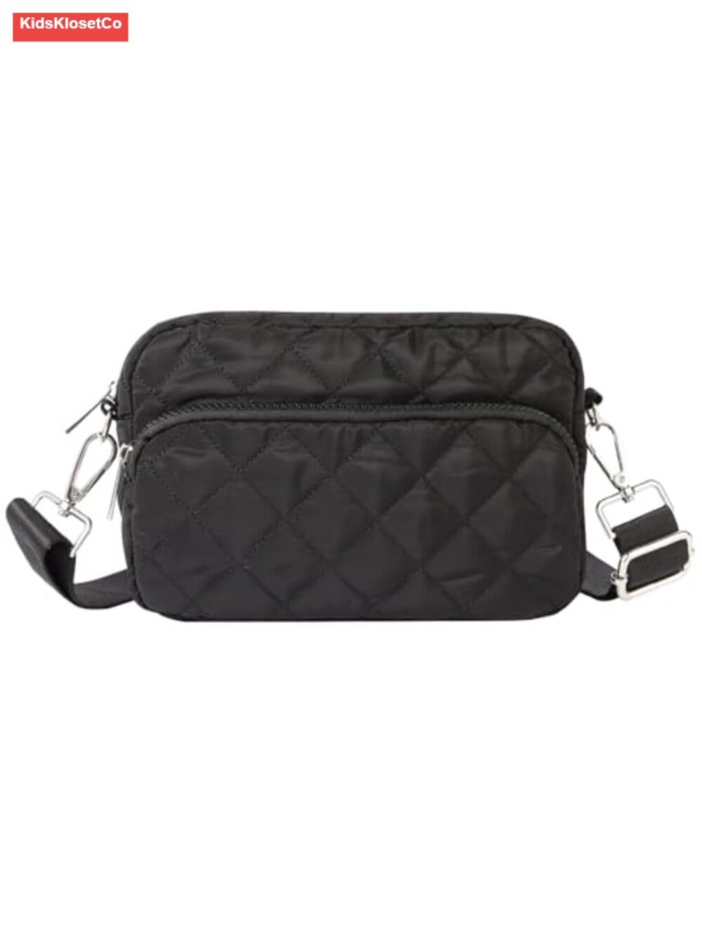 Quilted Puffer Crossbody Bag - Nylon Small Shoulder Handbag